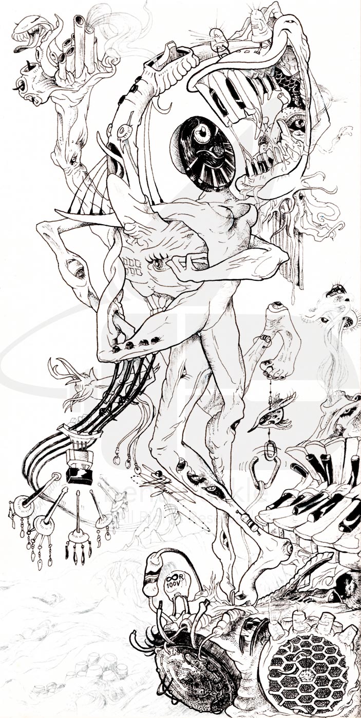 Composer Composure Pen and Ink