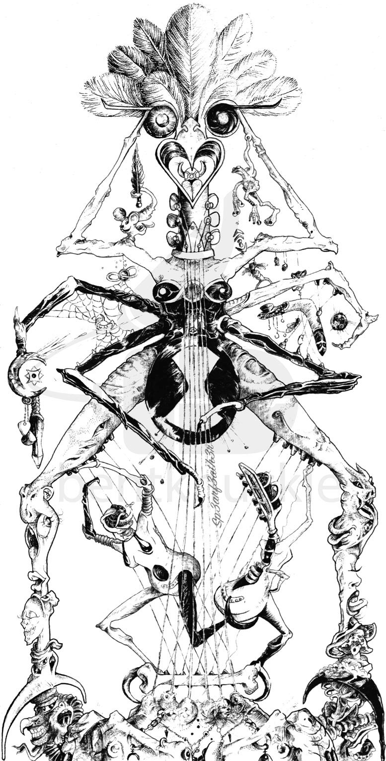 Dream String Echo Weaver Pen and Ink