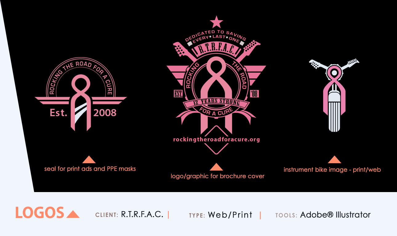 Picture of Rocking The Road For A Cure's Brochure Logo and Seals
